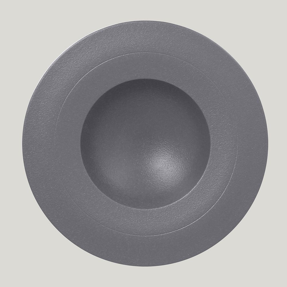 Тарелка RAK Porcelain NeoFusion Stone круглая глубокая, 23 см (серый цвет)