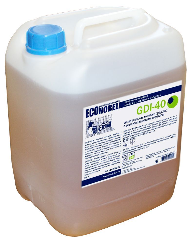 GDI-40 Econobel универсальное моющее средство с дезинфицирующим эффектом, 5 л