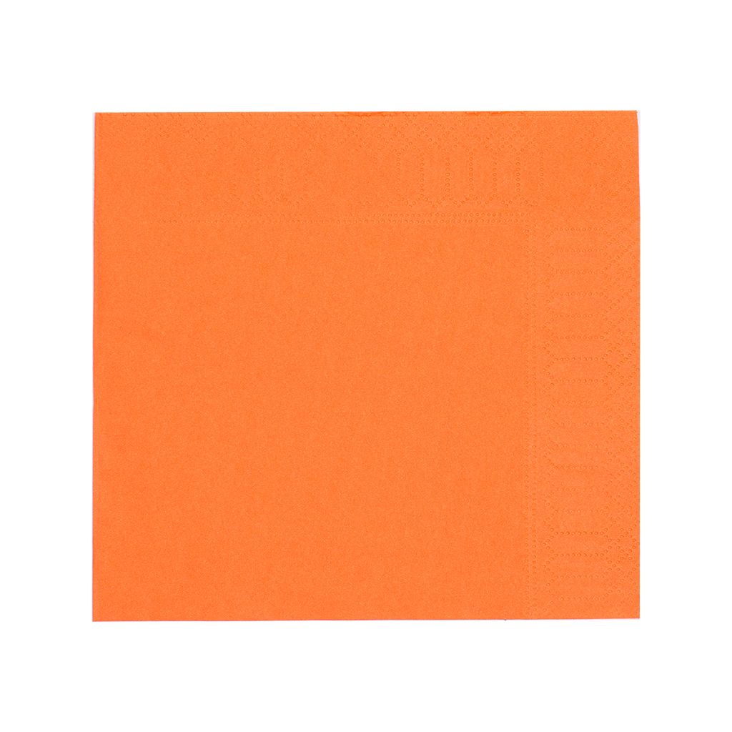 Салфетки двухслойные, оранжевые, сложение 1/4, 33*33 см, 200 шт, P.L. Proff Cuisine