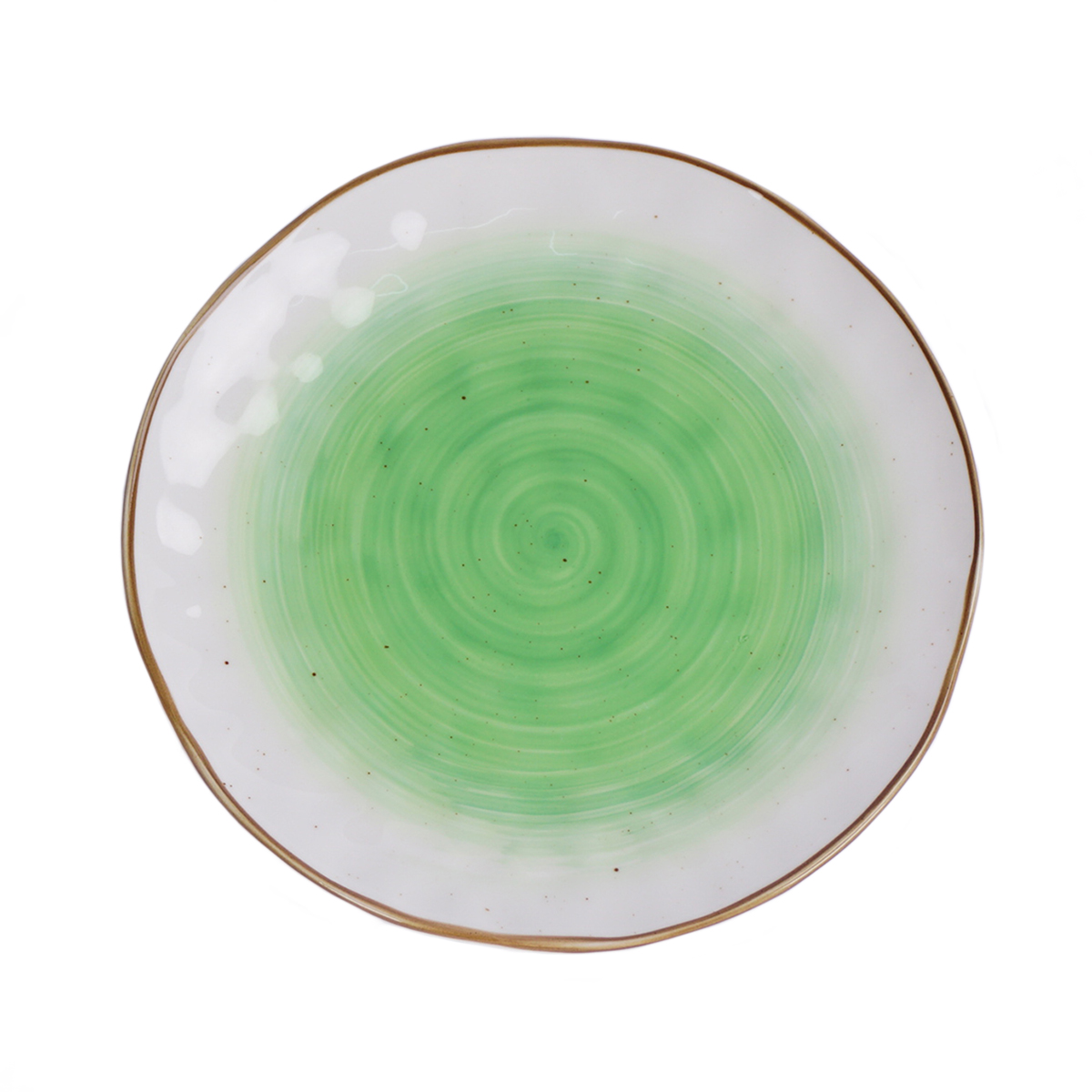 Тарелка круглая d=19 см,фарфор,зеленый цвет "The Sun" P.L.