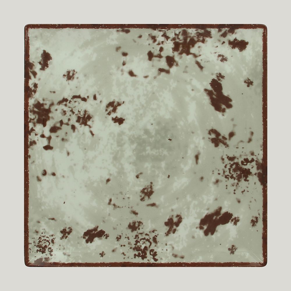 Тарелка RAK Porcelain Peppery квадратная плоская 30*30 см, серый цвет