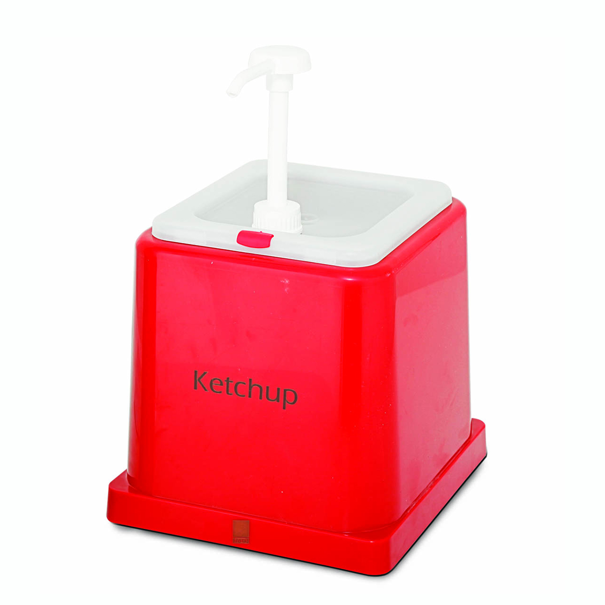 Диспенсер для соусов,"Кетчуп" 2 литра, красный,пластик