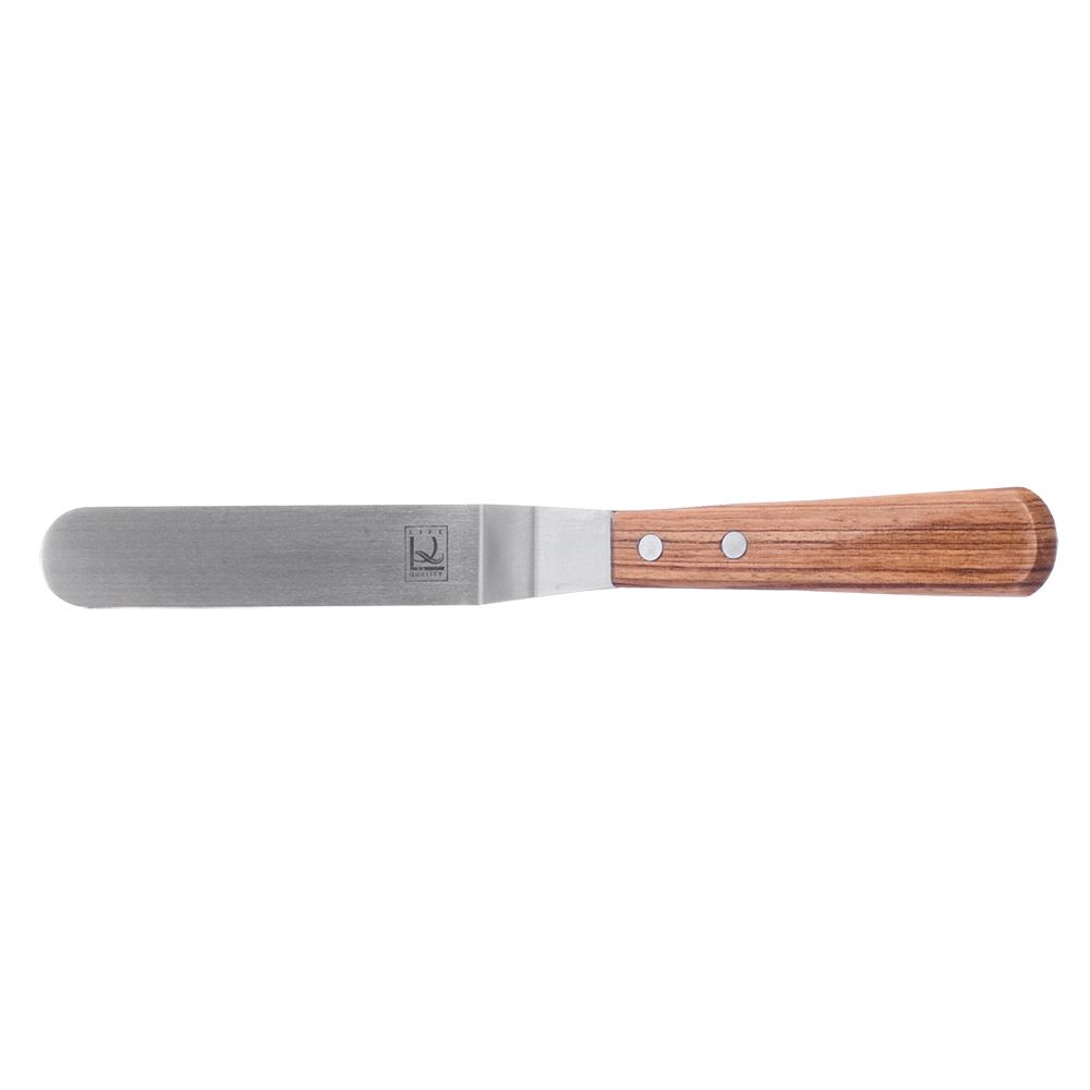 Нож-лопатка кондитерская металлическая с деревянной ручкой, изогнутая, 30 см, P.L. - Proff Chef Line