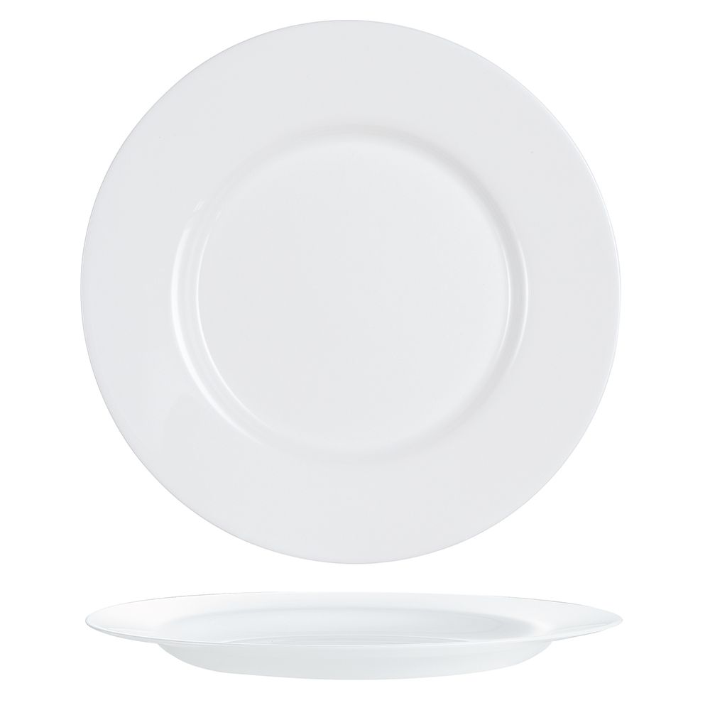 Тарелка Luminarc 24,5 см, стеклокерамика, белый цвет, ARC, Франция (/6/)