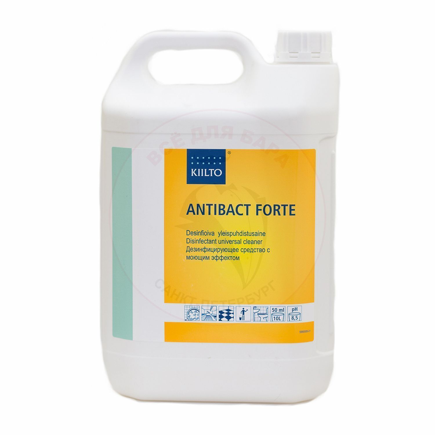 Kiilto Antibact Forte дезинфицирующее средство с моющим эффектом, 5 л