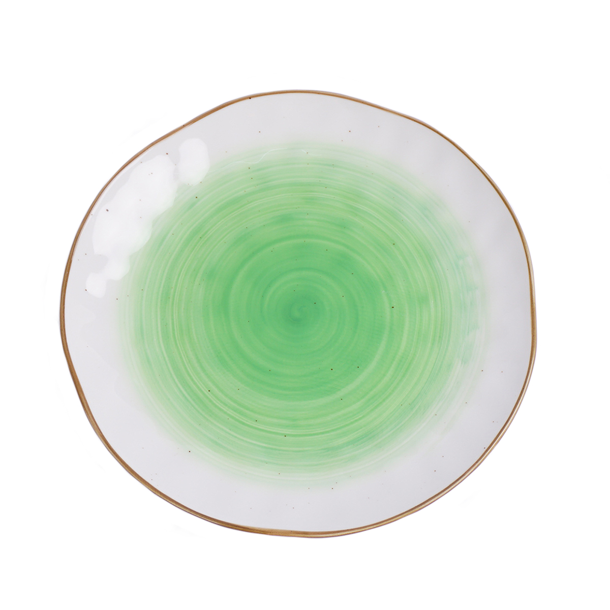 Тарелка круглая d=21 см,фарфор,зеленый цвет "The Sun" P.L.