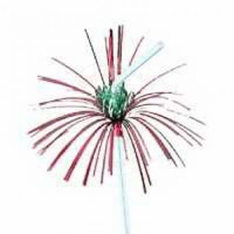 Трубочки "Пальма с цветочком" разноцветные, 24*0,5 см, 50 шт