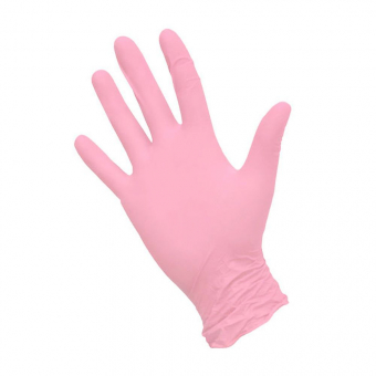 Перчатки нитриловые "NitriMax" вес 3,8 гр. (розовые) размер М - 1 уп/100шт/50 пар