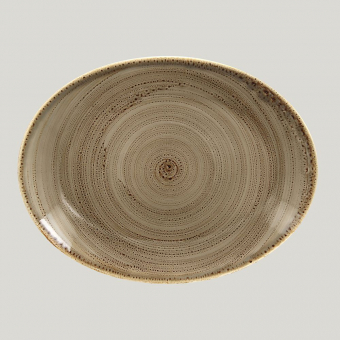 Овальная тарелка RAK Porcelain Twirl Alga 36*27 см