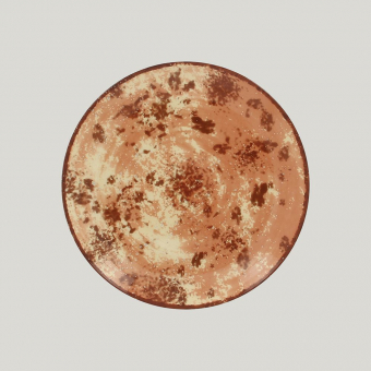 Тарелка RAK Porcelain Peppery круглая плоская 21 см, красный цвет