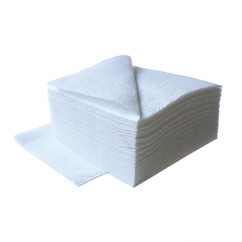 Салфетка белая эконом, 1 слой, 24 см, 100 листов (42 пачки/кор)