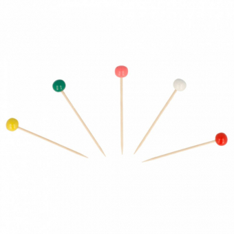 Пика "Цветные шарики" 6,5 см,бамбук,(1упаковка=144шт), Garcia de Pou Испания