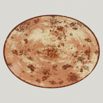 Тарелка RAK Porcelain Peppery овальная плоская 32*23 см, красный цвет