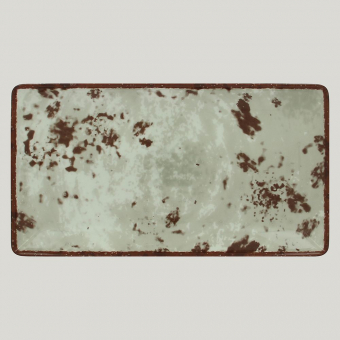 Тарелка RAK Porcelain Peppery прямоугольная плоская 33,5*18 см, серый цвет