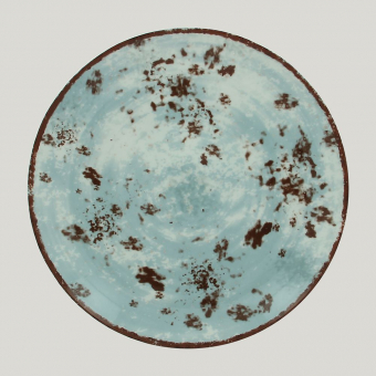 Тарелка RAK Porcelain Peppery круглая плоская 15 см, голубой цвет