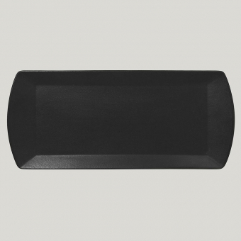 Тарелка RAK Porcelain NeoFusion Volcano прямоугольная для подачи, 35*15 см (черный цвет)