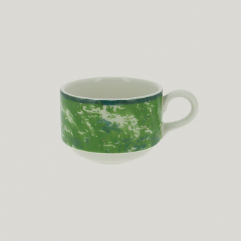 Чашка RAK Porcelain Peppery круглая штабелируемая 230 мл, зеленый цвет