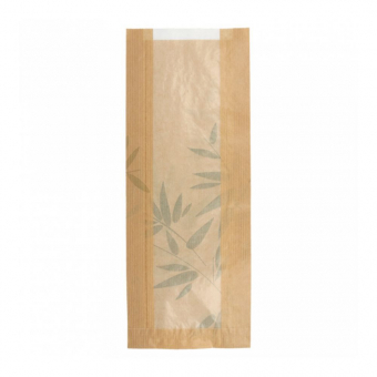 Пакет Feel Green для хлеба с окном 14+4*35 см, крафт-бумага 36 г/см2, 500 шт/уп, Garcia de Pou
