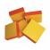 Коробка для кондитерских изделий 26*26*5 см, оранжевый-жёлтый, картон, Garcia de Pou