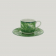 Блюдце RAK Porcelain Peppery круглое 13 см, зеленый цвет (для чашки 90 мл)